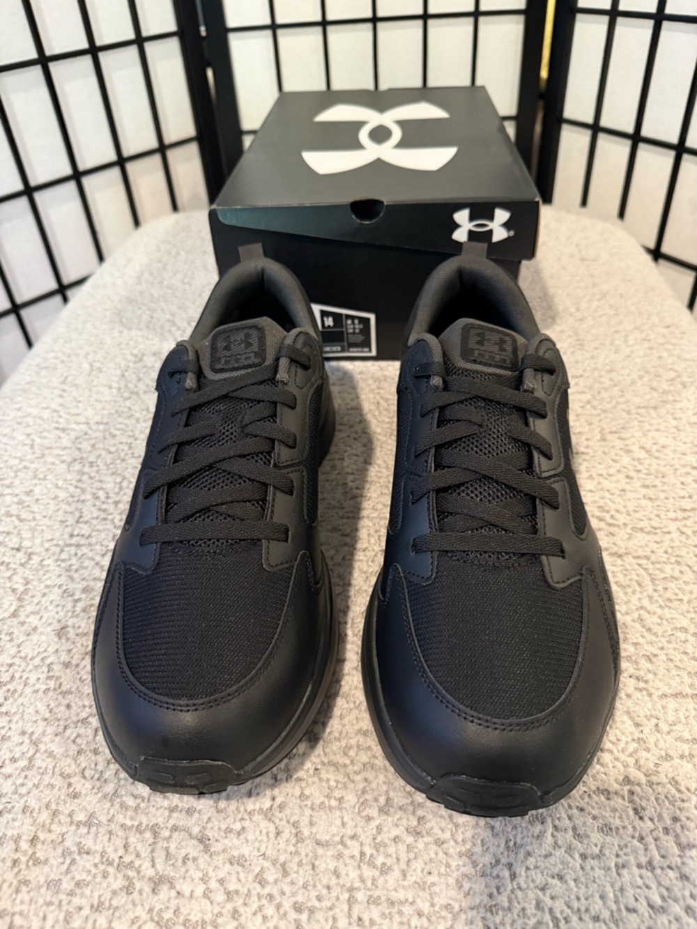 Under Armour Charged‎ Edge Athletic Sneakers Black Size 14 NIB Men’s Training